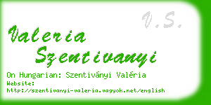 valeria szentivanyi business card